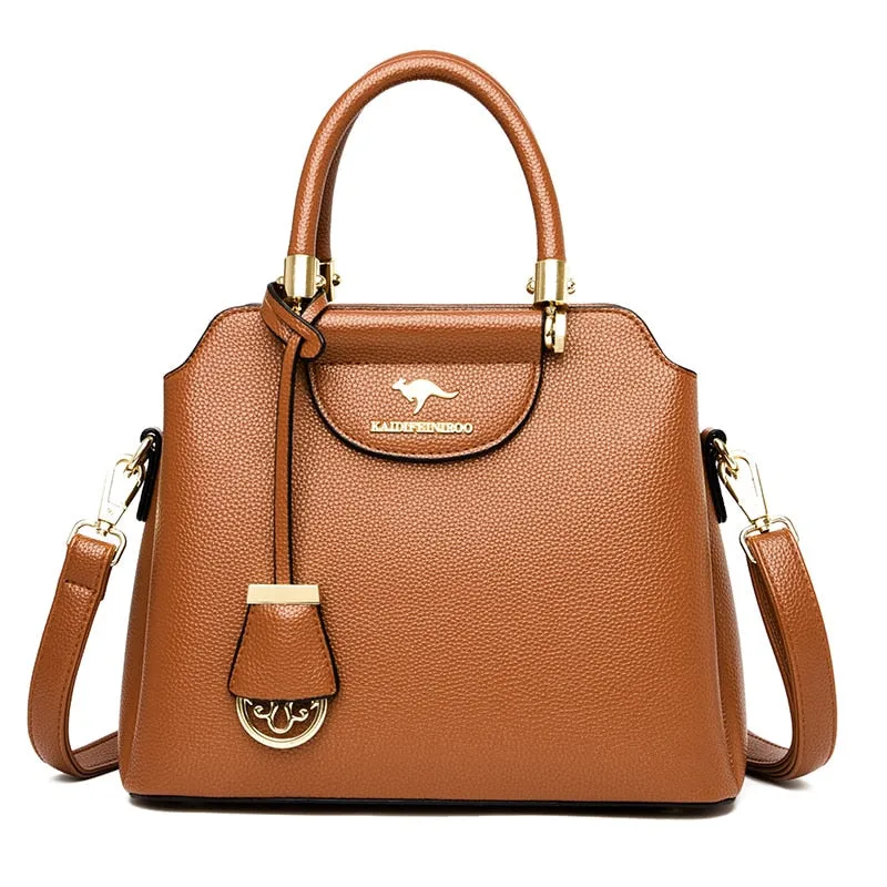 Soft Leather Luxury Casual Tote Handbags